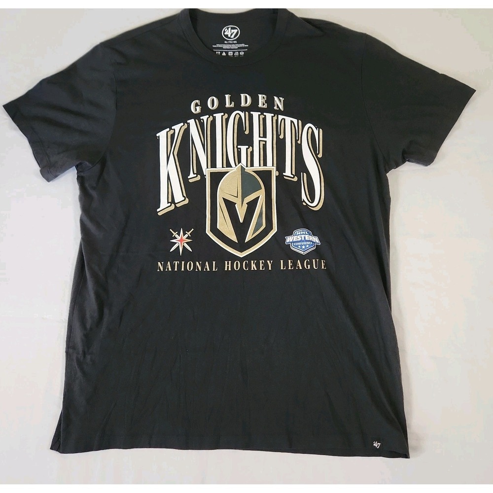 NHL 47 Golden Knights Western Conference T SHIRT Large XL Black Cotton